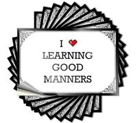 Stickers for Car I Love Learning Good Manners Stickers Funny Car Stickers and Decals Bumper Sticker(8X12CM)