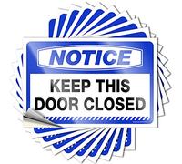 Stickers for Car Notice Keep This Door Closed Stickers 10 Pcs Funny Bumper Stickers for Adults Sticker Box(6X9CM)