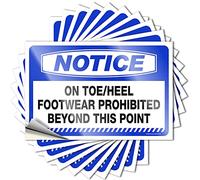 Stickers for Car Notice Open Toe Heel Footwear Prohibited Stickers 10 Pcs Tool Decal Car Window Stickers(6X9CM)