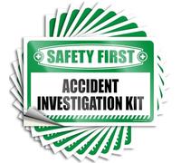 Stickers for Car Safety First Accident Investigation Kit Stickers 10Pcs Prank Bumper Stickers Funny Sticker(8X12CM)