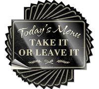 Stickers for Car Today's Menu Take It Or Leave It Funny Sticker 10 Pcs Car Accessories Window Stickers for Car(12X18CM)