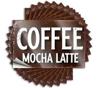 Stickers for Cars Enjoy Your Favorite Coffee and Mocha Latte! Stickers 10Pcs Inappropriate Stickers Funny Kitchen Signs(12X18CM)