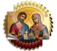 Stickers for Cars Icon of Jesus Christ and The Virgin Mary Sticker 10Pcs Car Window Stickers Sticker for Cars(6X9CM)