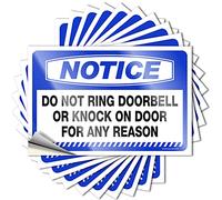 Stickers for Cars Notice Do Not Ring Doorbell Or Knock On Door for Stickers 10 Pcs Funny Car Stickers and Decals Hardhat Stickers and(6X9CM)