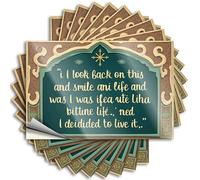 Stickers for Cars Reflections On Life: A Heartfelt Quote Framed in Ornate Design Stickers 10Pcs Funny Bumper Stickers Windshield Stickers for Cars(6X9CM)