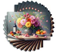 Stickers for Cars Still Life with Flowers and Fruits Stickers 10Pcs Inappropriate Stickers Funny Kitchen Signs(6X9CM)