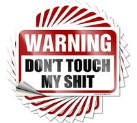 Stickers for Cars Warning Don't Touch My Shit Funny Sticker 10 Pcs Mechanic Stickers Stickers for Trucks(6X9CM)