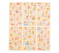 Stickers for Children - 6 Sheets with Cute Decorations - Children's Sticker Capybara Motif - For And Girls And Teenagers Laptop Water Bottle Skateboard Mobile Phone Case Cup
