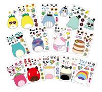 Stickers for Girls- 12 Sheet Art Craft Make a Face DIY Stickers for Kids Make Your Own Personalized Sticker for Birthday Party Supplies Favors Bag Stuffing Gift Pinata Fillers Lucky Dip Prizes
