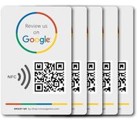Stickers for Google Reviews - Pack 5 Stickers QR & NFC - Leave us your review on Google Sticker - iPhone & Android - Sticker for Boost My Reviews - Home Settings | MESSAGENES