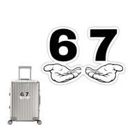 Stickers for Kids - 67 Numbers Shape, Waterproof, Strong Adhesive, UV Resistant | Bottle Stickers for Kids, Family, Friends | Indoor, Outdoor