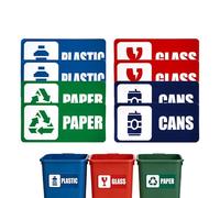 Stickers for Separated Collection | 8 Pieces Signs for Separated Collection Self-Adhesive and Fade Resistant | Waste Labels and Recycling - For Public Areas Yard Home Office