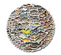 Stickers for the - 3.11 Inch Waterproof Fish Stickers Decals 110 Pieces, Animal Stickers | Marine Life Stickers for Laptops, Phones, Skateboards, Guitars, Bombs