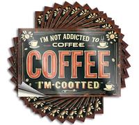 Stickers for Your Car Addicted to Coffee: A Humorous Take On Caffeine Dependence Stickers 10Pcs Funny Coffee Signs Funny Stickers for Adults(12X18CM)