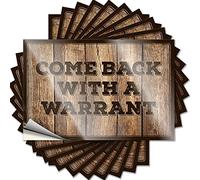 Stickers for Your Car Come Back with A Warrant Funny Sticker 10 Pcs Funny Car Sticker Stickers for Your Car(8X12CM)