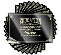 Stickers for Your Car Education is Important But Cheese is Importanter Stickers Tool Box Stickers Car Window Stickers(8X12CM)