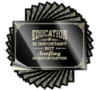 Stickers for Your Car Education is Important But Surfing is Importanter Stickers Tool Box Stickers Car Window Stickers(8X12CM)