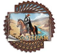 Stickers for Your Car Knight in Shining Armor with Eagle On Horseback Stickers 10Pcs Car Stickers Funny Bumper Stickers(6X9CM)