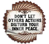 Stickers for Your Car Maintain Inner Peace Amidst External Turmoil Stickers 10Pcs Funny Coffee Signs Funny Stickers for Adults(12X18CM)