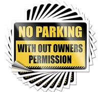 Stickers for Your Car No Trespassing with Out Owners Permission Funny Sticker 10 Pcs Stickers for Trucks Car Sticker Decals(8X12CM)