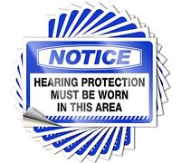 Stickers for Your Car Notice Hearing Protection Must Be Worn in This Area Stickers 10 Pcs Man Cave Sign Decor Sticker for Cars(12X18CM)