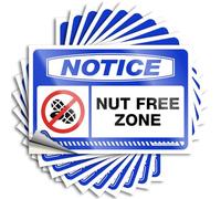 Stickers for Your Car Notice Nut Free Zone Stickers 10Pcs Vintage Bar Decor Sarcastic Signs(6X9CM)