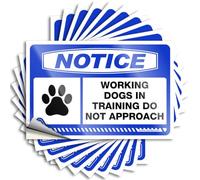 Stickers Funny Warning Notice Working Dogs in Training Do Not Approach Outdoor Bar Indoors & Out | Dorm Room Door Bar Signs for Home Bar Funny(8X12CM-10Pcs)