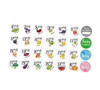 Stickers Growth 28pcs Weekly Pregnancy Belly for Maternity Photography | Commemorative Photo Props, Safe for Maternity Use, No Residue, Easy Removal, for Expectant Mommy and Couples