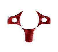Stickers Inner Real Soft Carbon Fiber Sticker LHD RHD Car Steering Wheel Button Frame Trim for Alfa for Romeo 159 2005-2023 Interior Trim(Red Carbon)