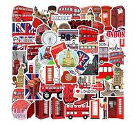 通用 Stickers London Red Buses 50 PCS Stickers Pack Laptop Sticker Wardrobe Car Skateboard Motorcycle Bicycle Mobile Phone Luggage Guitar DIY Decal for Teens