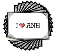 Stickers Men Cave Decor Durable Vinyl - I Love ANH Case for Math Use(6X9CM)