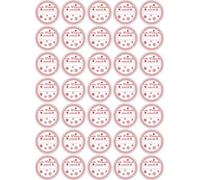 Stickers - Merry Christmas Wishes - White - Personalised Text Round 40 x 40 mm Christmas Pack of 105 Stickers - Christmas Calendar Christmas Advent to Stick On Gifts Cards