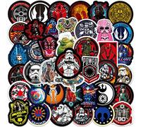Stickers of Star Wars 50pcs Vinyl Movie Sticker for Laptop Skateboard Water Bottles Phone Guitar Computer Bike Car Decals, Waterproof Aesthetics Cartoon Sticker for Adults Teens Kids
