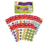 Stickers on Parade Retro Scratch 'n Sniff Stinky Sticker and Album Combo Pack by Trend - 12 Sticker Packs, 1980s Authentic Designs!