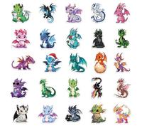 Stickers Pack, Cartoon Dragon, Water Bottle Stickers, Aesthetic Car Stickers, Cute Cartoon Dragon Stickers for Water Bottles Aesthetic Dragon Decals for Laptops and