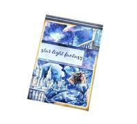 Stickers Packs,Scrapbook Stickers Starry Girl Sticker Book PET Washi Material Paper for Scrapbooking Journal