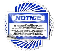 Stickers Peel and Stick Wall Decor Notice Do Not Knock No Uninvited Or Unexpected & Collection Book Easy Apply Man Cave Signs and Decor(8X12CM-10Pcs)