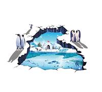 Stickers Removable Wall Stickers Tile Stickers Kids Room Cartoon Sticker Penguin Wall Decal 3D Decoration Stickers Tile Stickers for Bathroom Tile Stickers for Floor Mural 3D