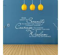 Stickers Serenity Prayer Decal God Grant Me Wall Art Home Decor Poster House Decoration Wallpaper,White,58 Cm X 105 Cm