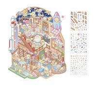 Stickers, Stage Stickers,Cute Sticker Room Cartoon Science Museum Sticker - Handmade Home Stickers for Chinese New Year, St. Vale