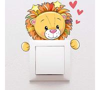 Stickers Switch and Socket | Wall Decal Lion - Wall Decoration Kids’ Room - 10 x 10 cm