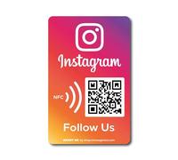 Stickers to Earn Followers on Instagram - 1 QR & NFC Sticker - Follow Us Sticker on Instagram - iPhone & Android - Sticker to Win Likes and Followers - Set up at Home | MESSAGENES