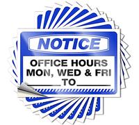 Stickers Vinyl Number Self-Adhesive & Reading Nook Decor Laminated - Notice Office Hours Mon, Wed Fri_ to_ for Man Cave | Bar Sign Outdoor