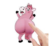 Stickers with animal motifs, cute cartoon 3D adhesive decorations in the shape of horse butt - planner sticker cover sheet design - for the design of water bottles, for crafts and journals