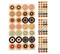 Stickers with Round Holes - Self-Adhesive Paper Reinforcements, Self-Adhesive Circular Guards, Durable Sheet Protectors | For Writing Loose Notes, Packages, Books, B, Donut, see description, See
