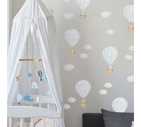 Stickerscape Blue Hot Air Balloons Wall Sticker Pack Children's Bedroom Nursery Playroom Décor Self-Adhesive Removable