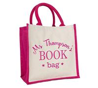 Stickerscape Canvas Book Bag (Pink) | Teacher Gift, End of Term Gift | Made in UK, 4 Colours