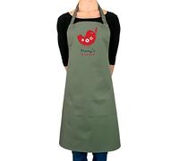 Stickerscape Christmas Apron (Personalised Robin - Sage) | Christmas Baking and Cooking Apron Gift for Women | Lots of Colours and Choice of Design