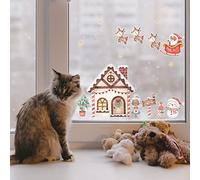Stickerscape Christmas Santa Window Stickers (Santa's Home - Regular) | Christmas Window Decorations to Create a Winter Themed Display | Reusable, Re-positionable and Cleanly Removable