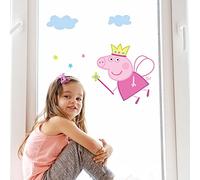 Stickerscape Fairy Peppa Pig Window Stickers (Fairy Princess Window - One Size)| Official Peppa Pig Window Decal, Window Decor | Easy to Apply, Cleanly Removable and Repositionable